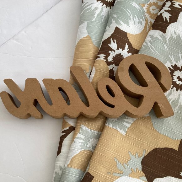 Fabric Shower Curtain 72" x 72" Gold Gray Brown Floral - Picture 8 of 10